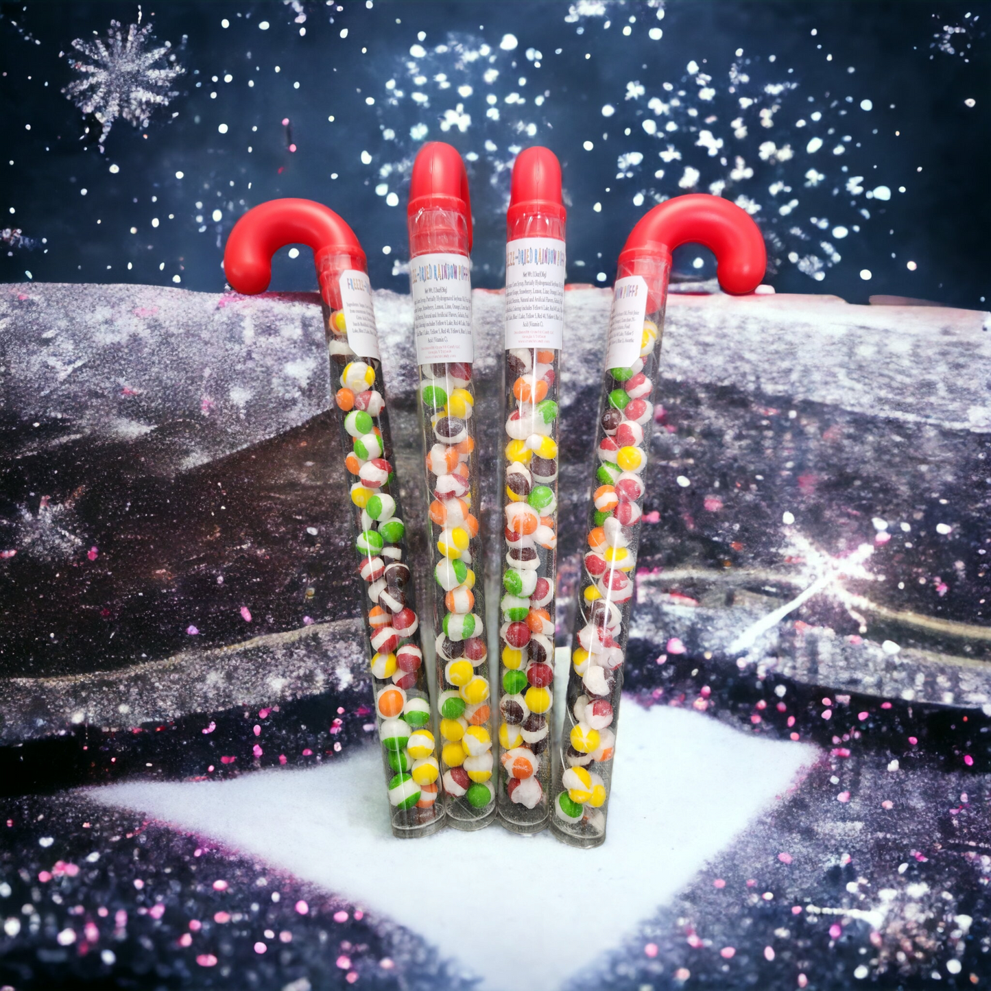 Rainbow Puff Candy Canes (Limited Time)